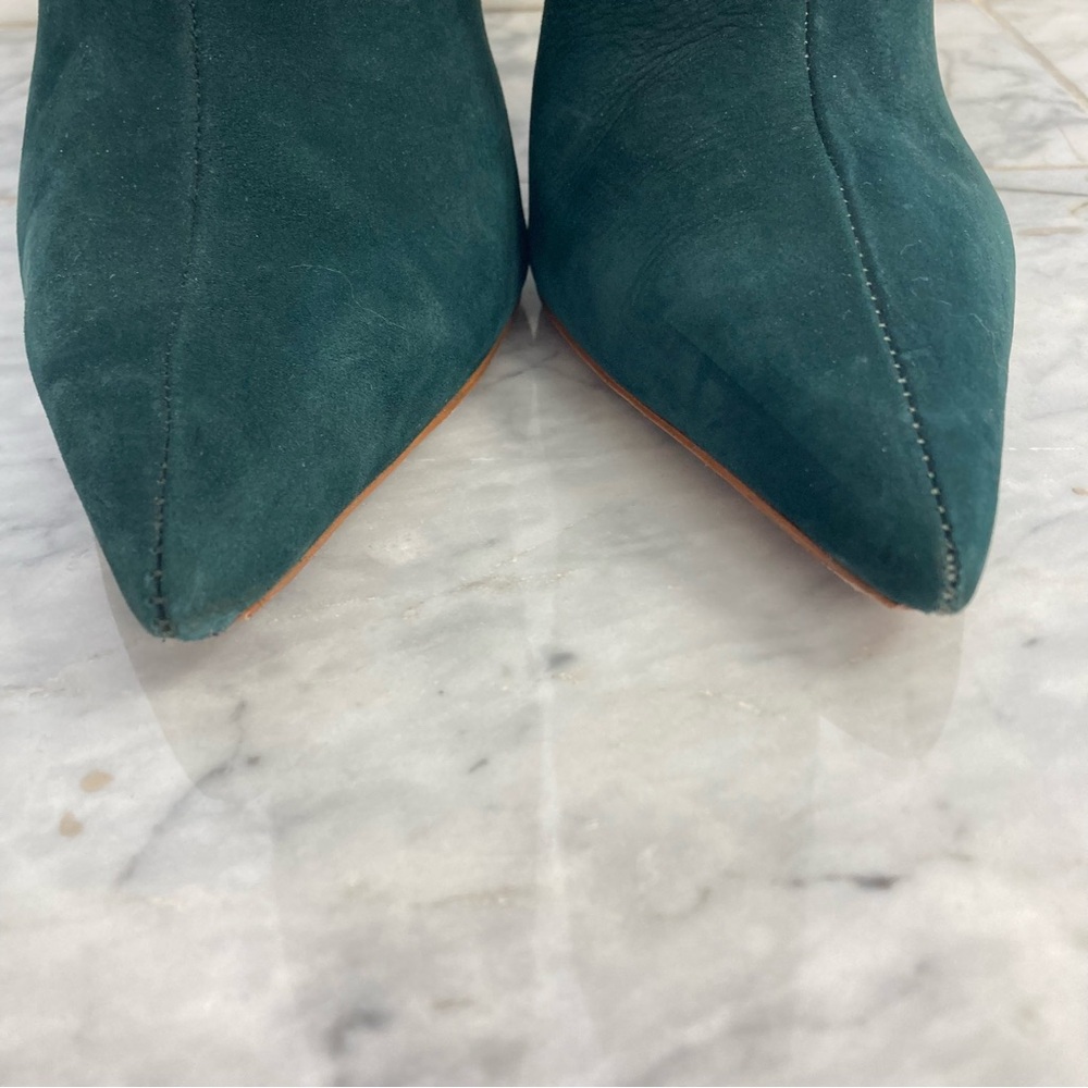 SCHUTZ Maryana Green Suede Tall Boots - Picture 2 of 11
